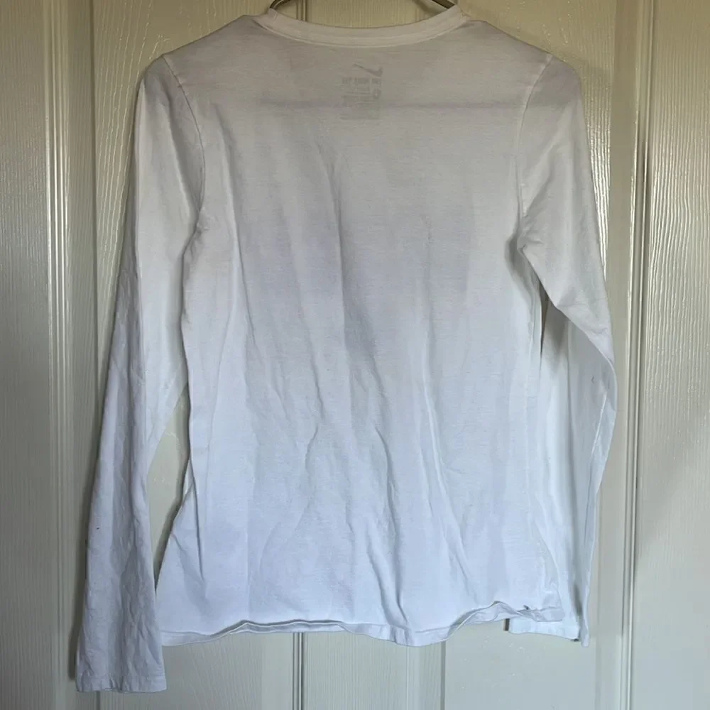 Nike lightweight white long sleeve t shirt size small